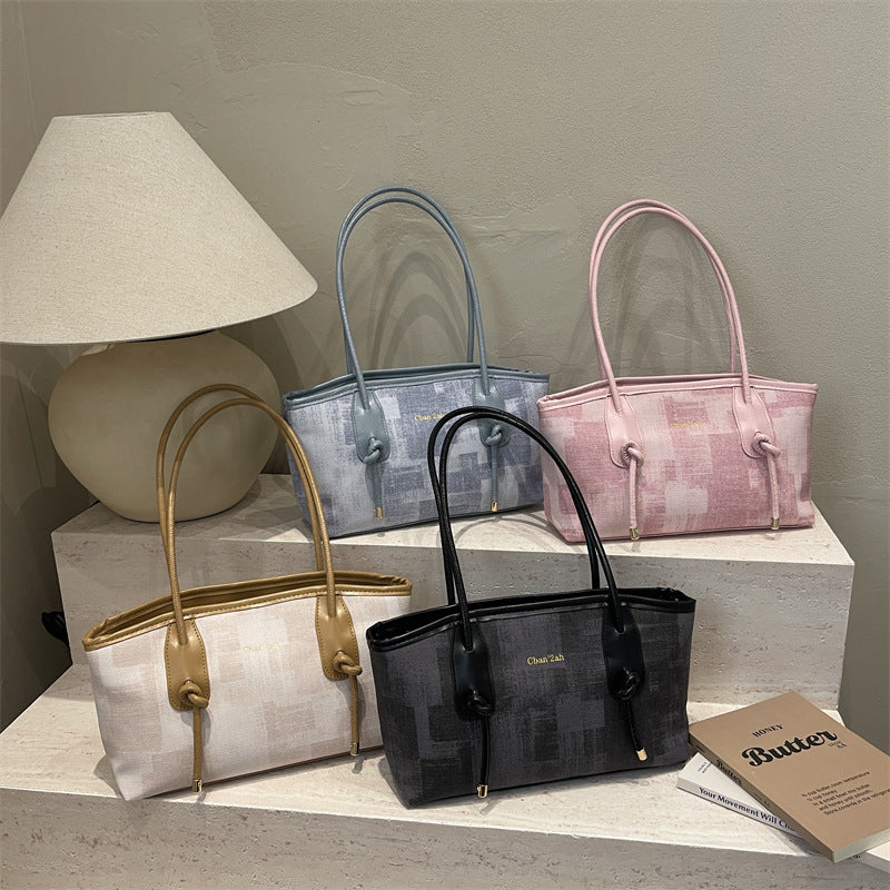 Ladies elegant tote bag with textured material-https://detail.1688.com/offer/1047988079786.html-Calm Wears-Black-nothing-Calm Wears