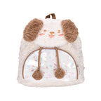 Pet-friendly, plush backpack
