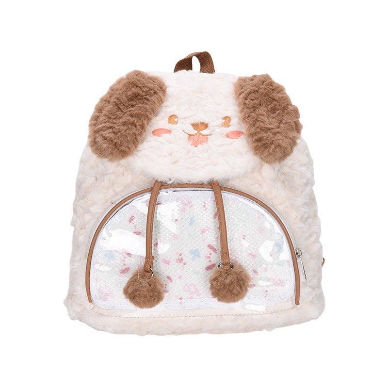 Pet-friendly, plush backpack