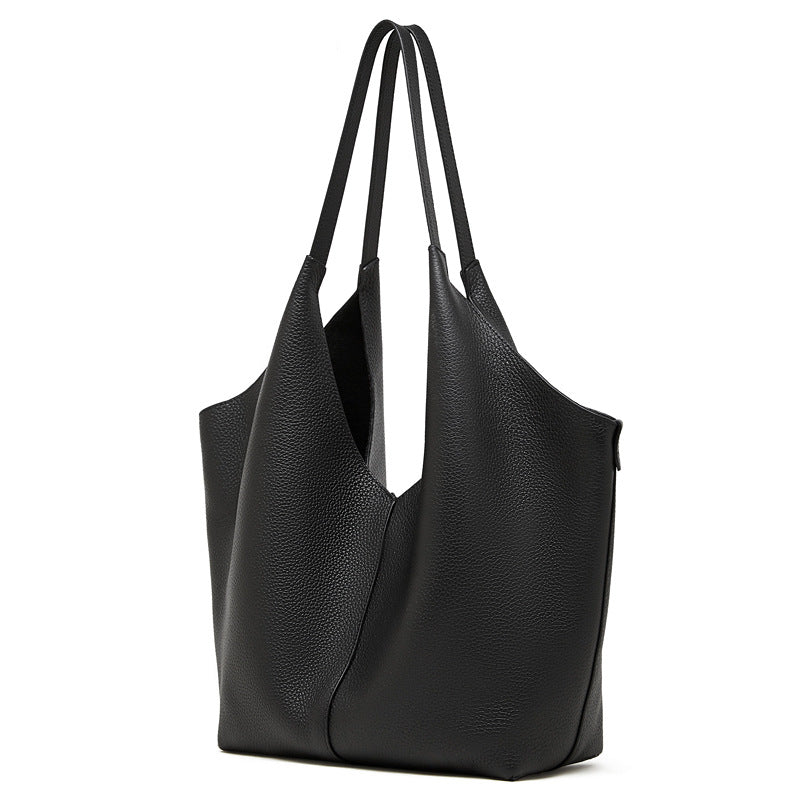 Women's tote bag in modern minimalist design with spacious interior layout-https://detail.1688.com/offer/1004550231165.html-Calm Wears-Black-35-Calm Wears
