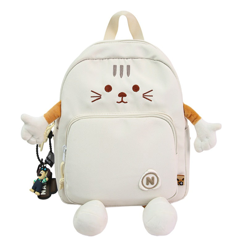 Plush Cat-Themed Backpack