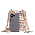 Elegant Shell-Embellished Crossbody Bag