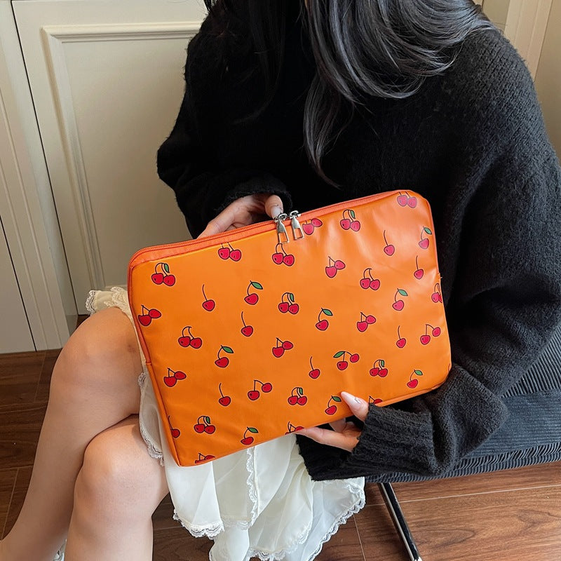 Playful Cherry Print Laptop Sleeve