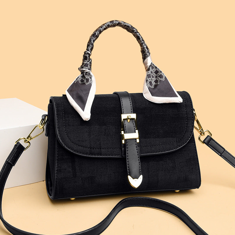 Decorative Scarf Accent Handbag