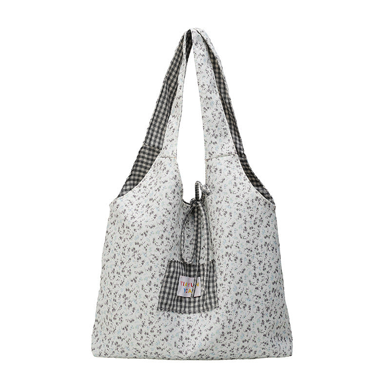 Stylish Checkered Shopping Tote Bag
