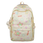 Backpack with Colorful Star Motif and Multifunctional Compartments