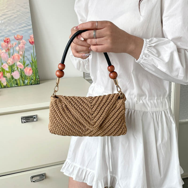 Ladies fashionable braided shoulder bag with wooden handle-https://detail.1688.com/offer/1045055198119.html-Calm Wears-Braun-nothing-Calm Wears