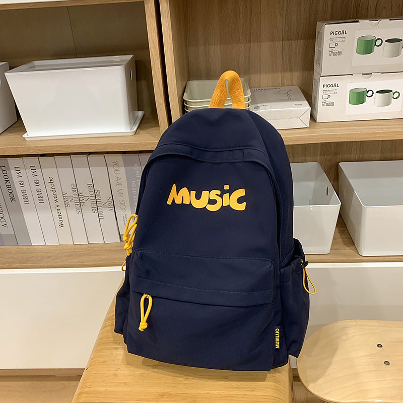 Casual Music-Themed Backpack