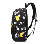 School backpack with multiple compartments and matching accessories