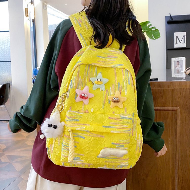 Backpack Made of High-Quality, Colorful Material with Playful Applications