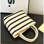 WoStriped Canvas Tote Bag