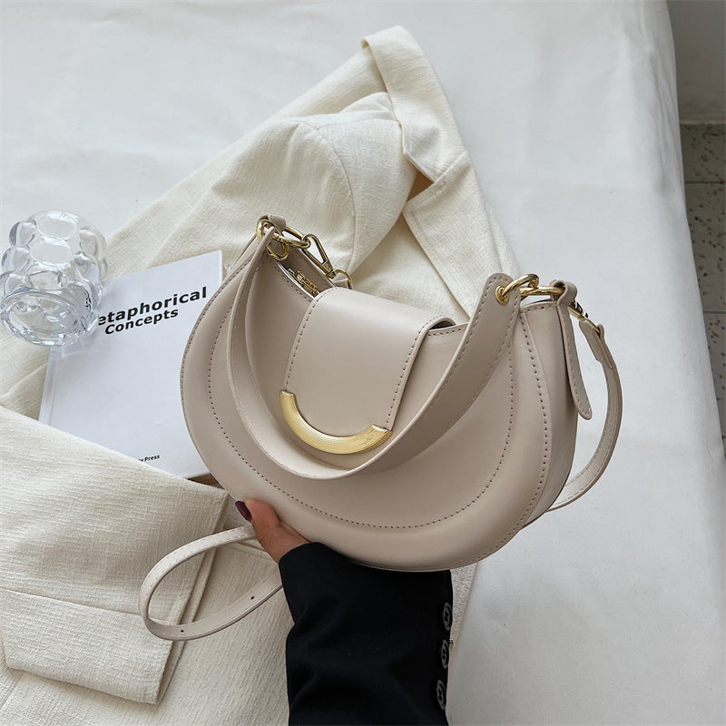 Ladies crossbody bag with elegant chain closure-https://detail.1688.com/offer/695305931310.html-Calm Wears-White-nothing-Calm Wears