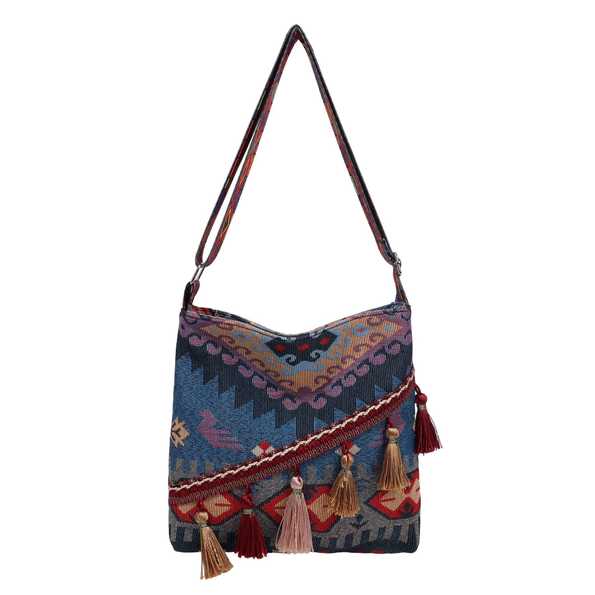 WoBohemian Style Embroidered Shoulder Bag