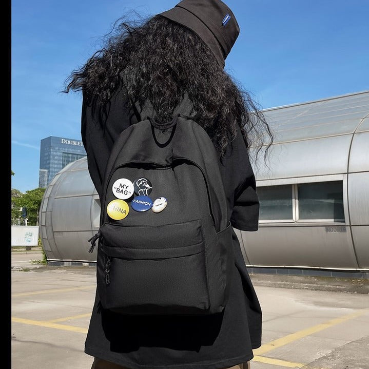 Backpack with Creative Button Design
