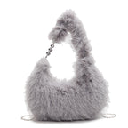 Plush Shoulder Bag with Unique Design