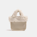 Women’s mini bag with luxurious faux fur collar