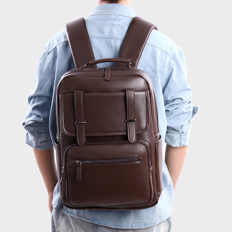 Leather Laptop Backpack Calm Wears