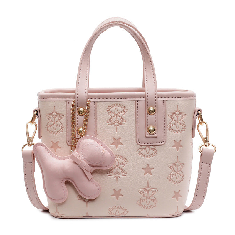 Ladies Mini Handbag with Playful Pendant-https://detail.1688.com/offer/895068907147.html-Calm Wears-Rosa-Size: With pendant-Calm Wears