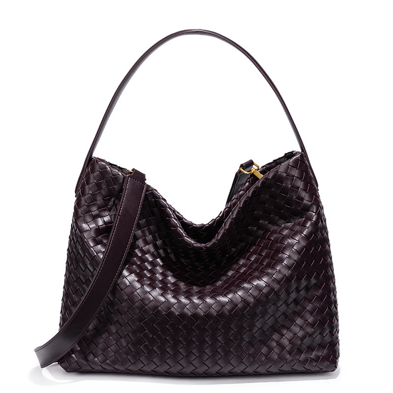 Textured Woven Hobo Bag