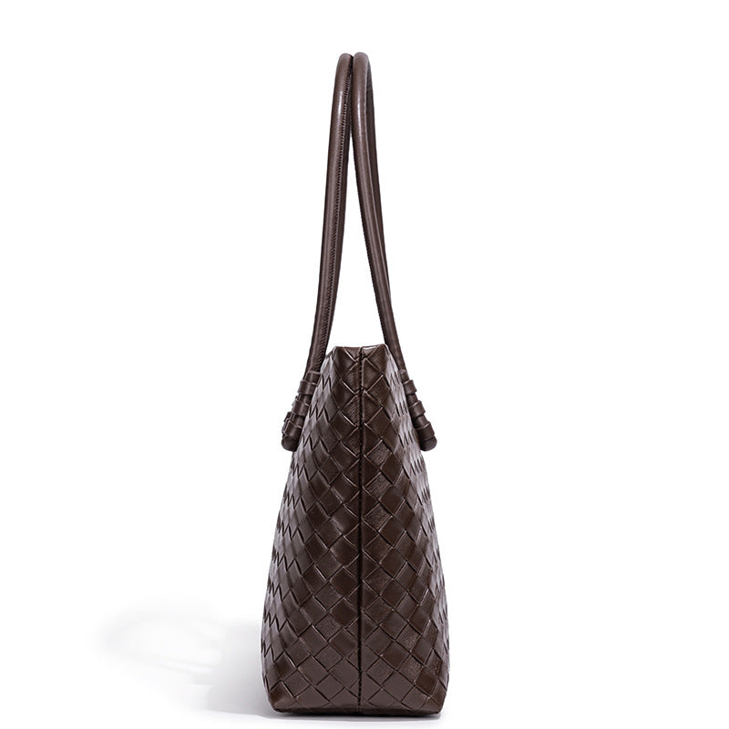 Woven Leather Tote Bag