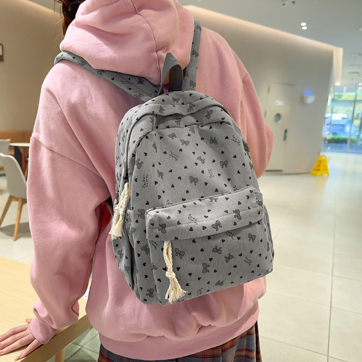 Textured Corduroy Everyday Backpack