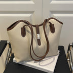 Ladies tote bag made of high-quality leather with elegant design-https://detail.1688.com/offer/981975684283.html-Calm Wears-Cream-nothing-Calm Wears