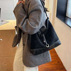 Women's elegant tote bag with authentic suede elements-https://detail.1688.com/offer/995332575880.html-Calm Wears-Braun-nothing-Calm Wears