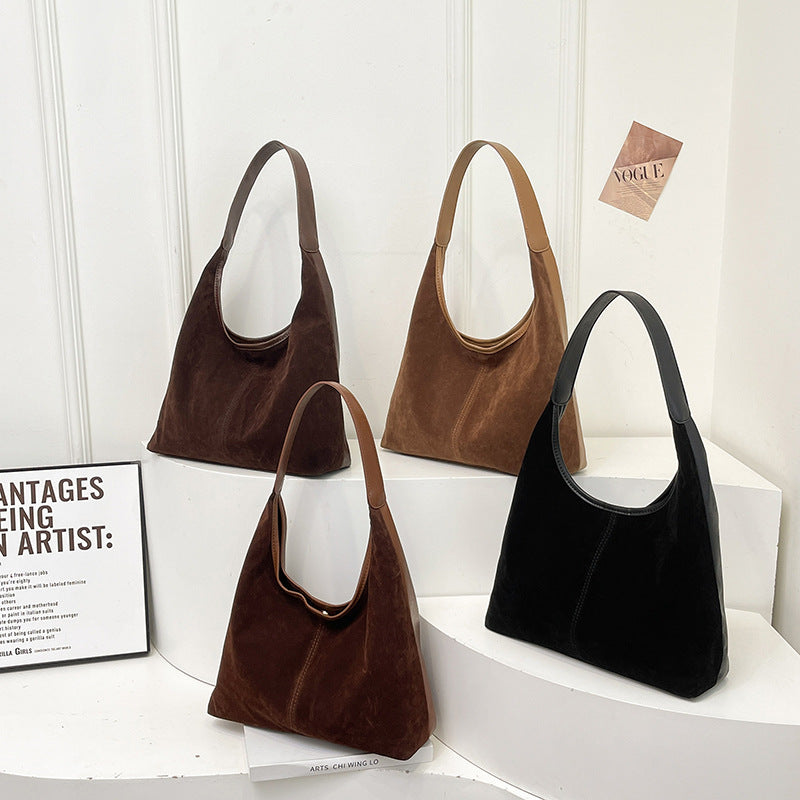 Suede Casual Hobo Bag