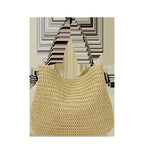 Hand-ven Straw Hobo Bag Calm Wears