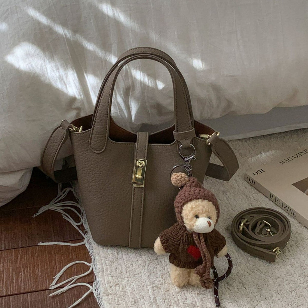 Women's mini handbag with playful animal charm-https://detail.1688.com/offer/998639940951.html-Calm Wears-Braun-Size: with tag-Calm Wears