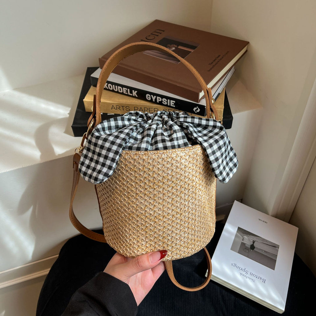 Woven Beach Bucket Bag