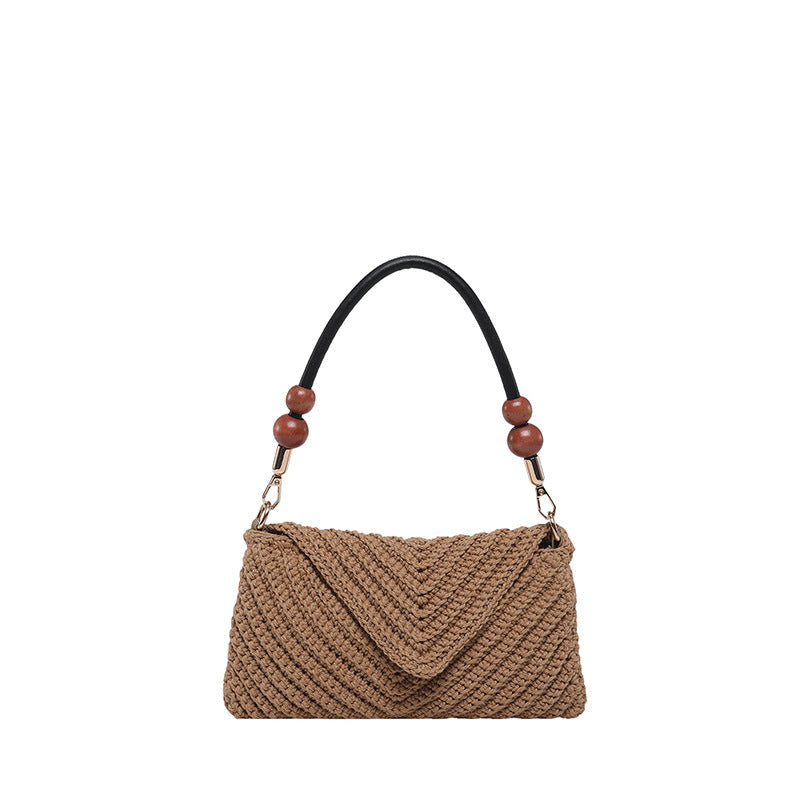 Ladies fashionable braided shoulder bag with wooden handle-https://detail.1688.com/offer/1045055198119.html-Calm Wears-Braun-nothing-Calm Wears