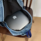 Artistic Denim Backpack Calm Wears