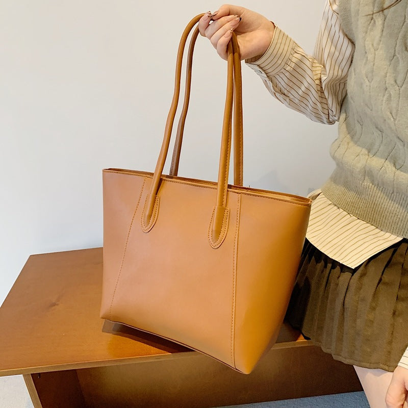 Minimalist Faux Leather Tote Bag