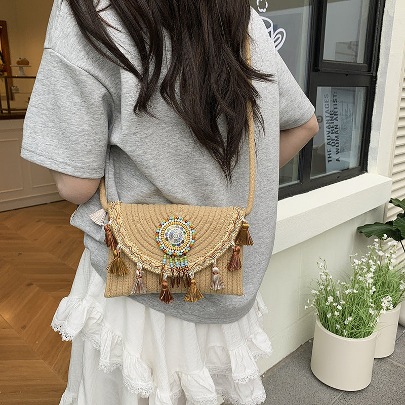 Bohemian-Inspired Handcrafted Beaded Clutch