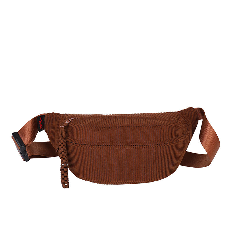 Trendy Corduroy Crossbody Bag