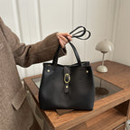 Structured Leather Tote Bag