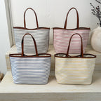 Reusable Striped Beach Tote Calm Wears