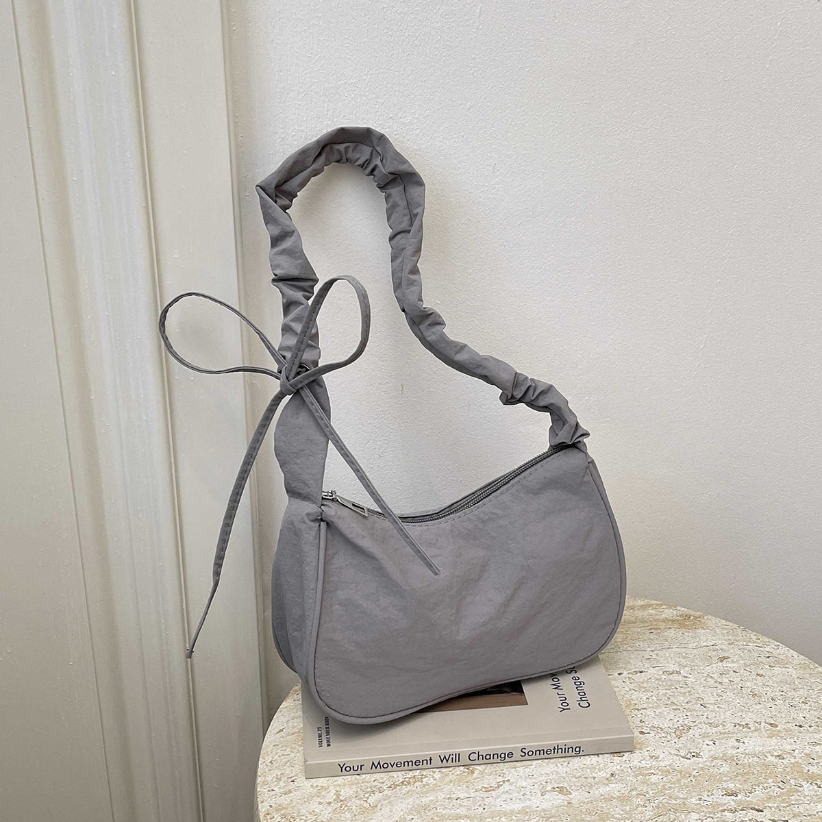 Textured Fabric Sling Bag