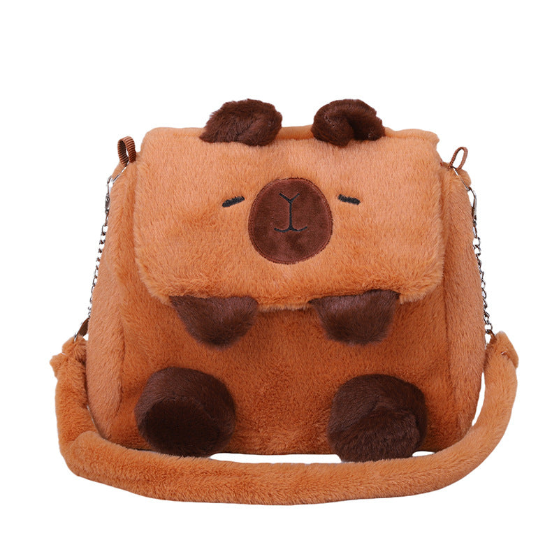 Plush Backpack In Pig Design
