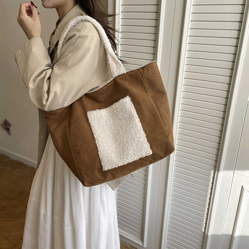 Cozy Sherpa Lined Tote Bag