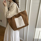 Cozy Sherpa Lined Tote Bag