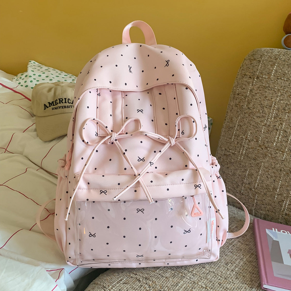 Stylish Polka Dot Pattern Backpack
