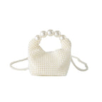 Women's pearl-embellished mini handbag