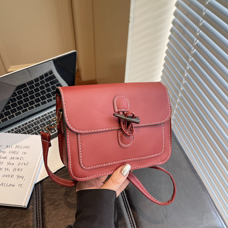 WoStructured Leather Crossbody Bag