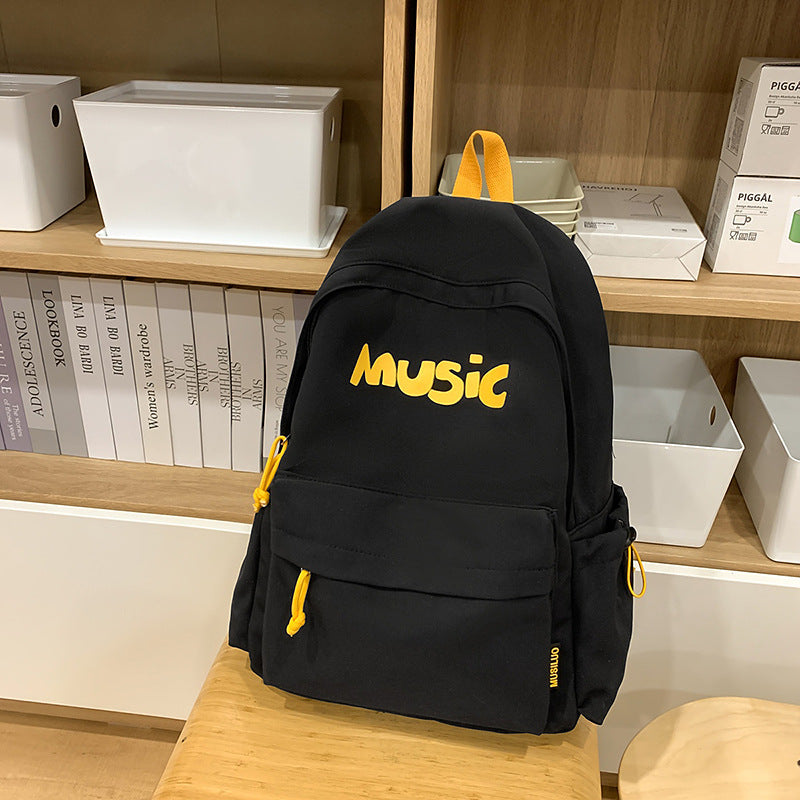 Casual Music-Themed Backpack