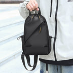 Practical sling backpack with high-functional compartments