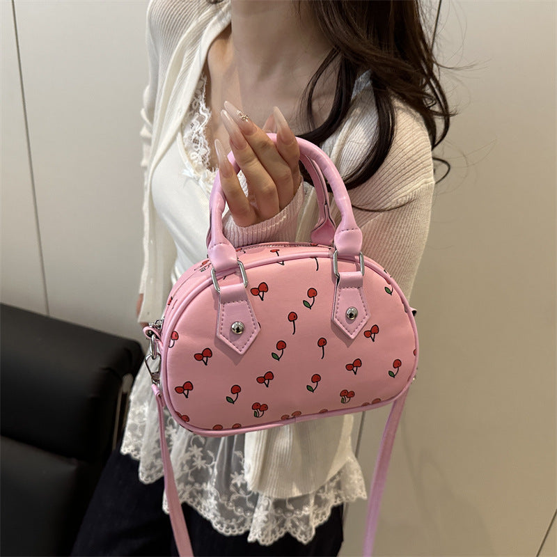 Playful Cherry Print Handbag