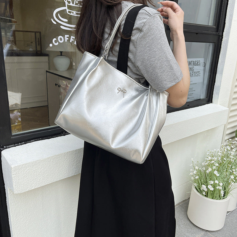 Elegant Glossy Hobo Handbag