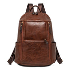 Elegant Multi-Compartt Faux Leather Backpack